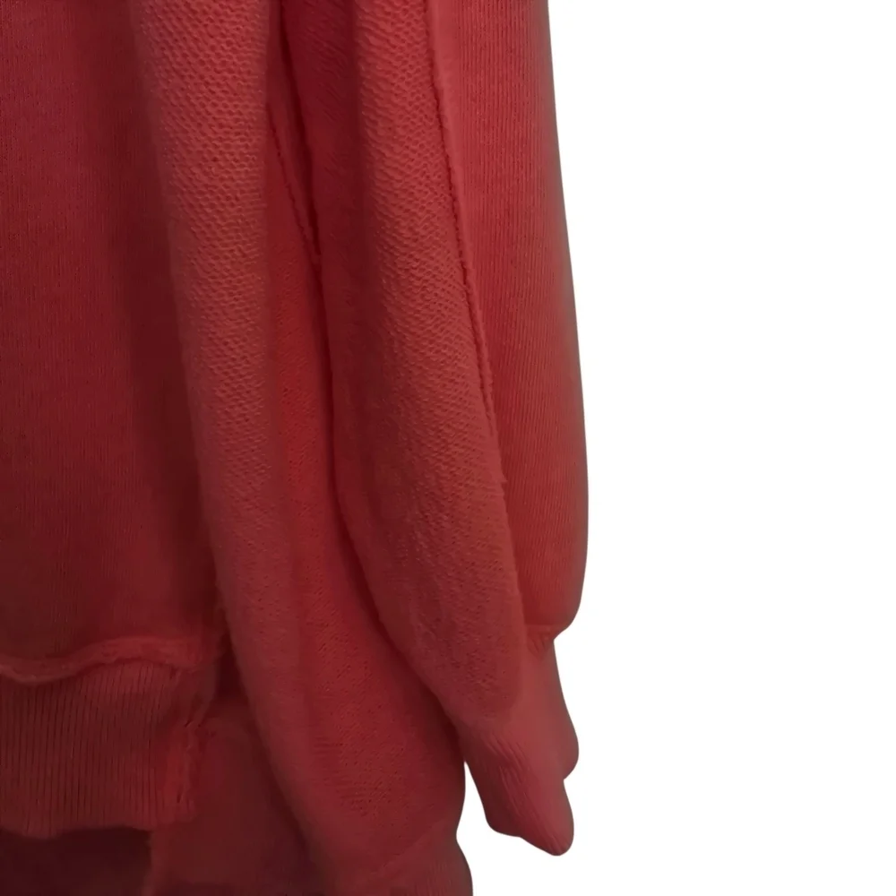 Aerie Bright Neon Pink V-Neck Oversized Sweatshirt